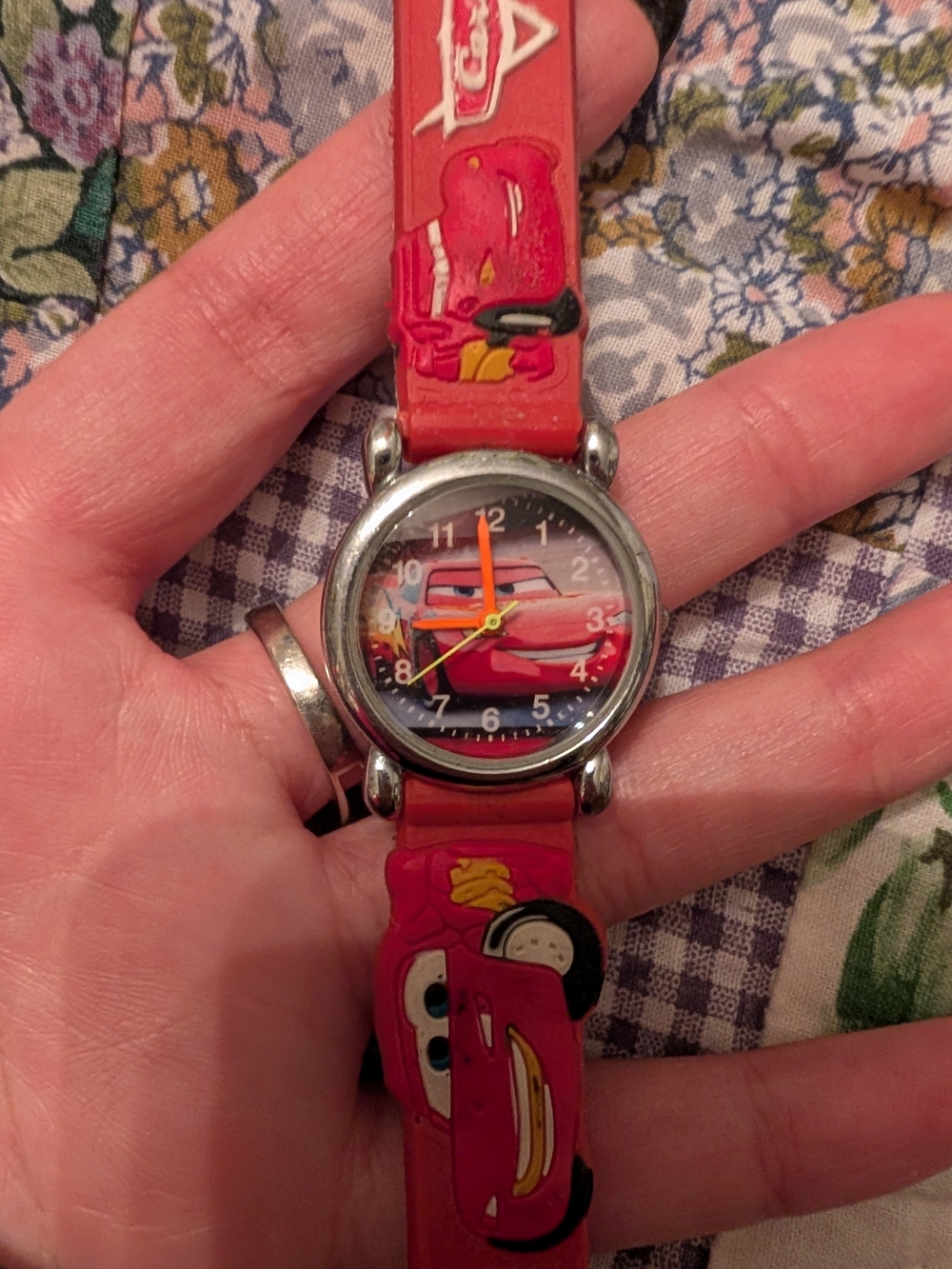 Disney Kids Lightning McQueen Red Silicone Character Watch